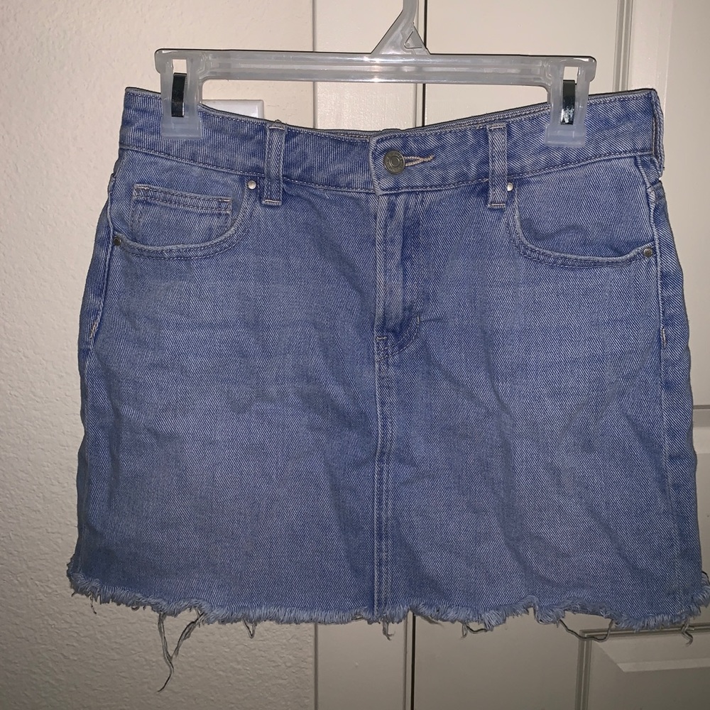 pacsun denim lightwash skirt